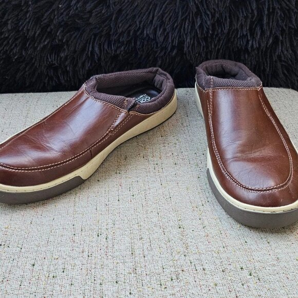 Dexter Men Shoes Backless Brown Leather Upper Slip On Flat Shoes Size 10 USA main image 9